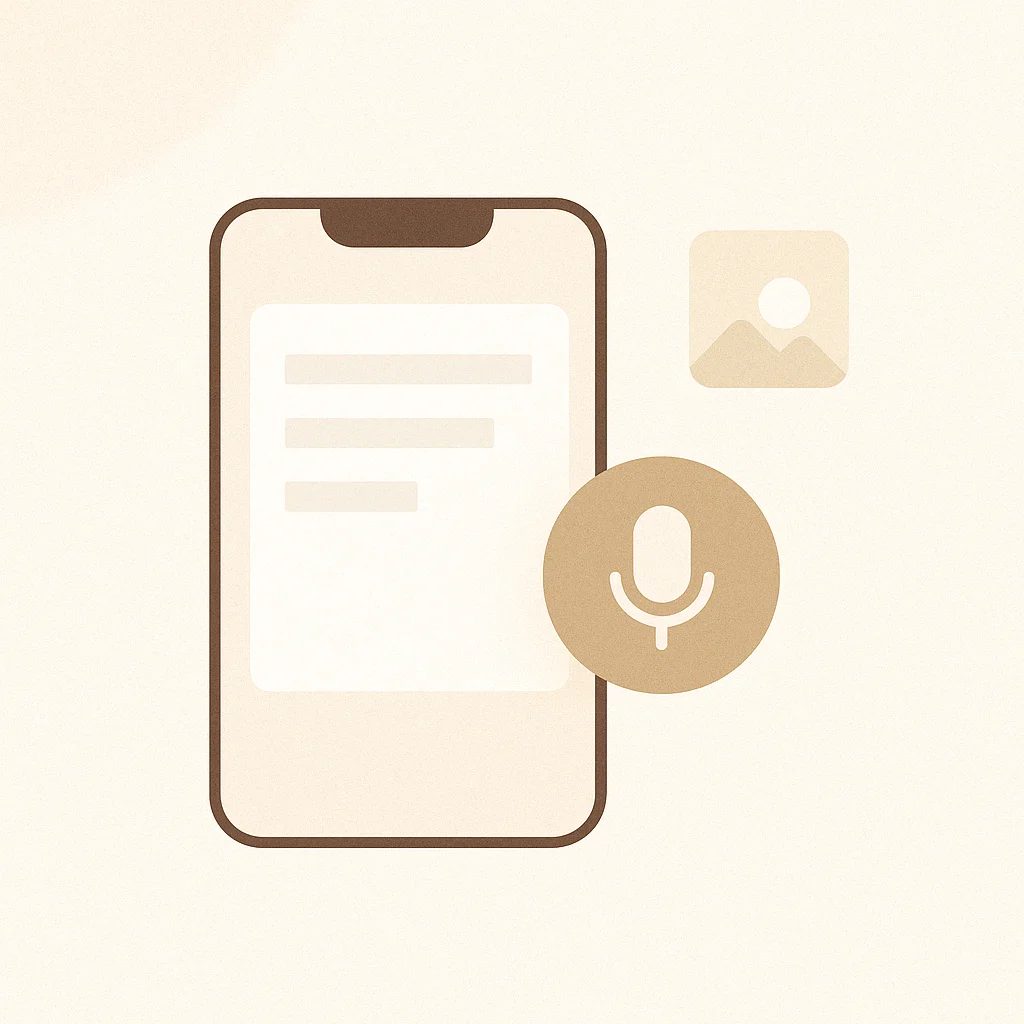 Capturing ideas with voice and text